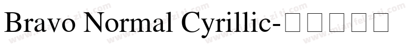 Bravo Normal Cyrillic字体转换